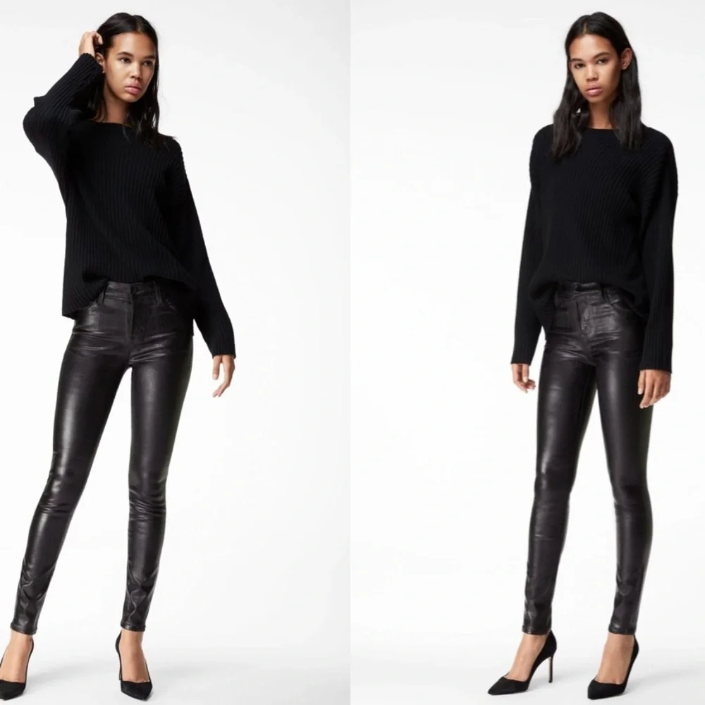 J Brand Maria High Rise Skinny Jeans in Galactic Black size 29